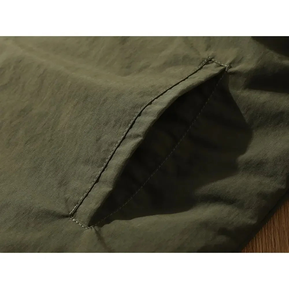 Retro Jaet with Button V-Ne Waterproof Workwear Layering Men's Coat