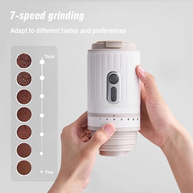 Portable Electric Capsule Grinding Coffee Maker Espresso Coffee Maker Travel and Car  Hand Punch Outdoor Portable Coffee