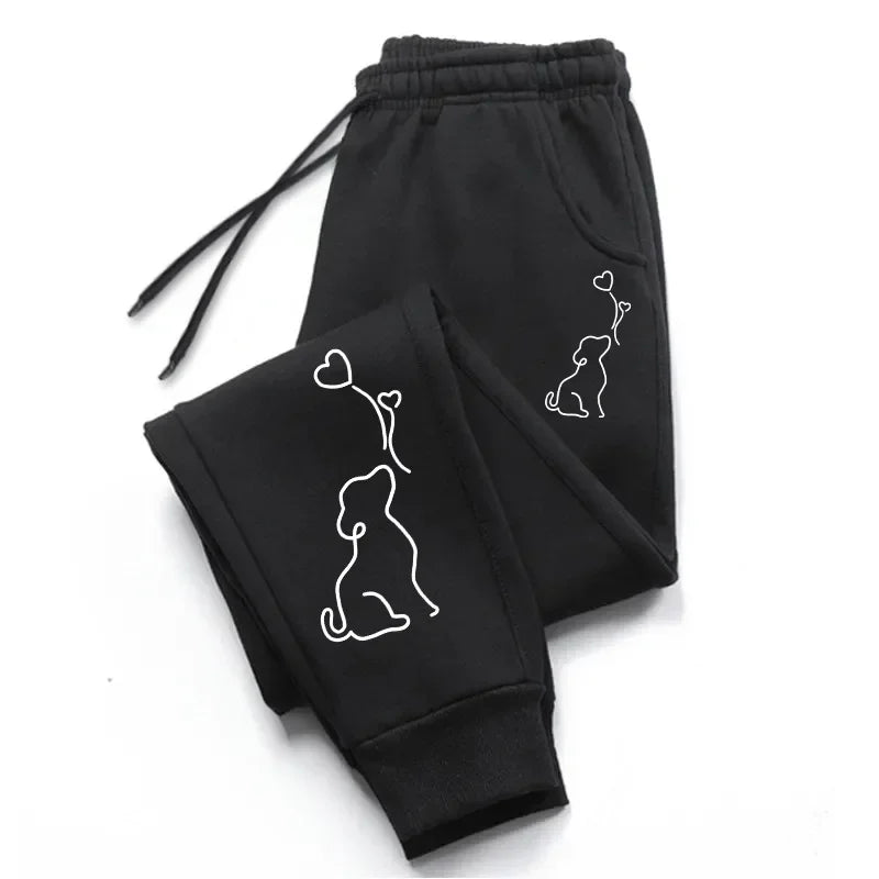 2025 Womens Sweatpants Cute Dog Printing Casual Pants Daily Outdoors  Sports Jogging Trousers Hot Sales Soft Woman Pants Street