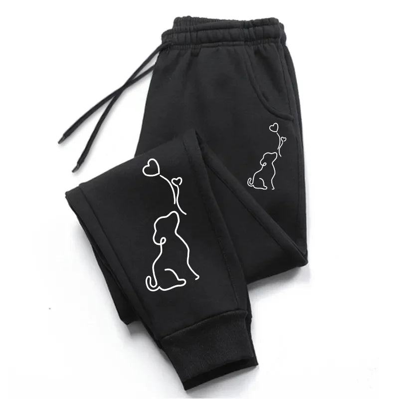 2025 Womens Sweatpants Cute Dog Printing Casual Pants Daily Outdoors  Sports Jogging Trousers Hot Sales Soft Woman Pants Street
