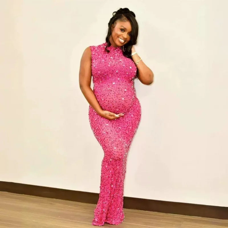 Elegant Rhinestone Party Dresses luxurious Celebration Birthday Dress Wedding Ball Sparkles Couture For Baby Shower Dress