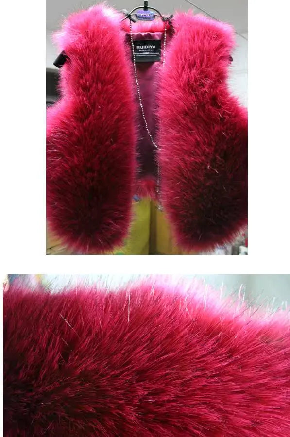 ort  Fur Vest Women's Autumn Winter Faion Slimming Belted Plu Jaet Korean Sle V-Ne No-Sve Commute Trend