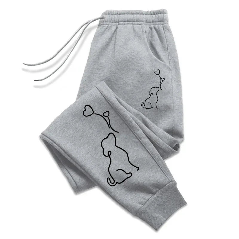 2025 Womens Sweatpants Cute Dog Printing Casual Pants Daily Outdoors  Sports Jogging Trousers Hot Sales Soft Woman Pants Street