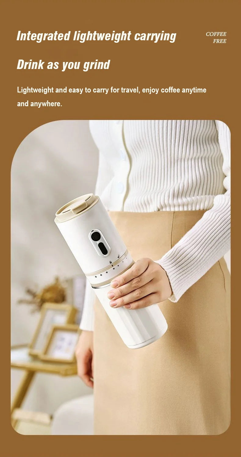 Portable Electric Capsule Grinding Coffee Maker Espresso Coffee Maker Travel and Car  Hand Punch Outdoor Portable Coffee