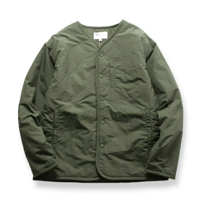 Retro Jaet with Button V-Ne Waterproof Workwear Layering Men's Coat
