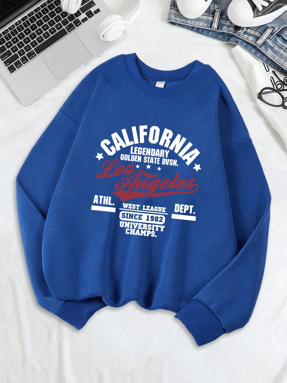 California Oakland Athletic Prints Sweatshirts Women Loose Comfortable Hoodies Fleece Warm Crewneck Tops Winter Sporty Clothes