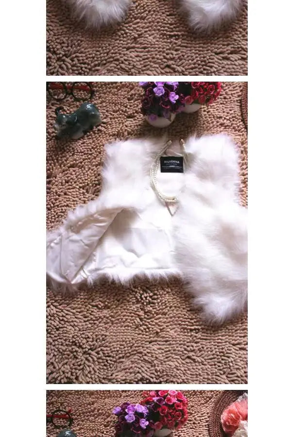 ort  Fur Vest Women's Autumn Winter Faion Slimming Belted Plu Jaet Korean Sle V-Ne No-Sve Commute Trend