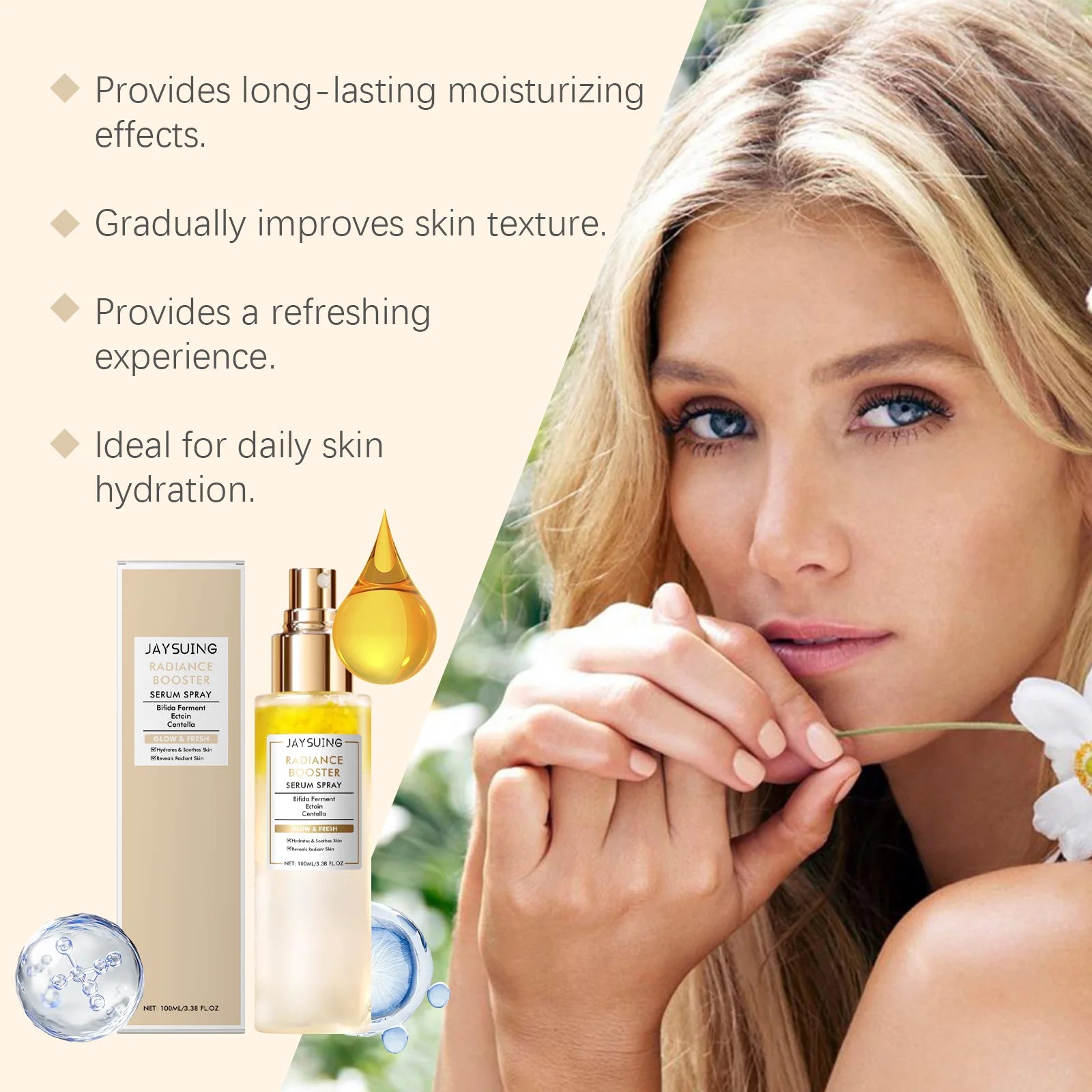 Brightening Moisturizing Soothing Spray Soothes Redness Evens Skin Tone Nourishing Refreshing Water Spray for Daily Skin Care