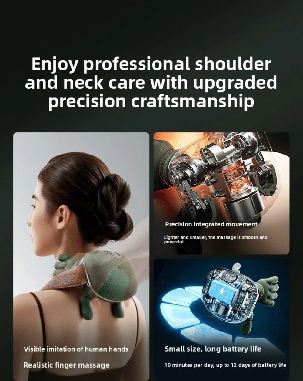 Shoulder and Neck Massager Multifunctional Home Cervical Massager Heating Kneading Massage Shawl