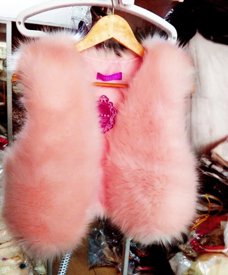 ort  Fur Vest Women's Autumn Winter Faion Slimming Belted Plu Jaet Korean Sle V-Ne No-Sve Commute Trend