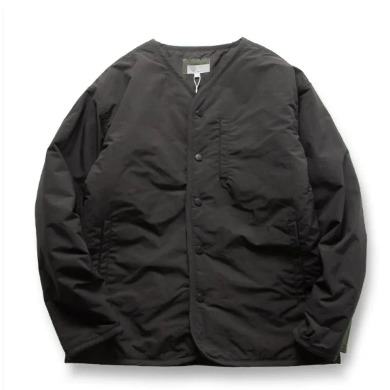 Retro Jaet with Button V-Ne Waterproof Workwear Layering Men's Coat