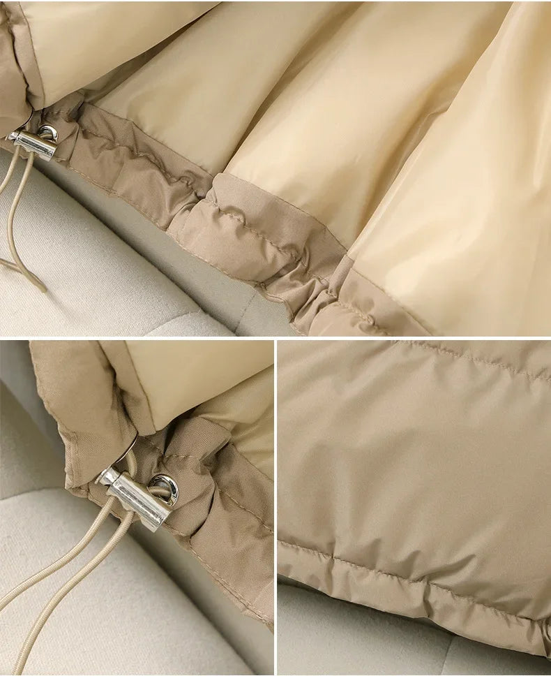 Women Autumn Winter Short Down Jacket 2025 New Plus Size Loose Cotton Padded Jacket Women Hooded Warm Casual Jacket Women Parkas