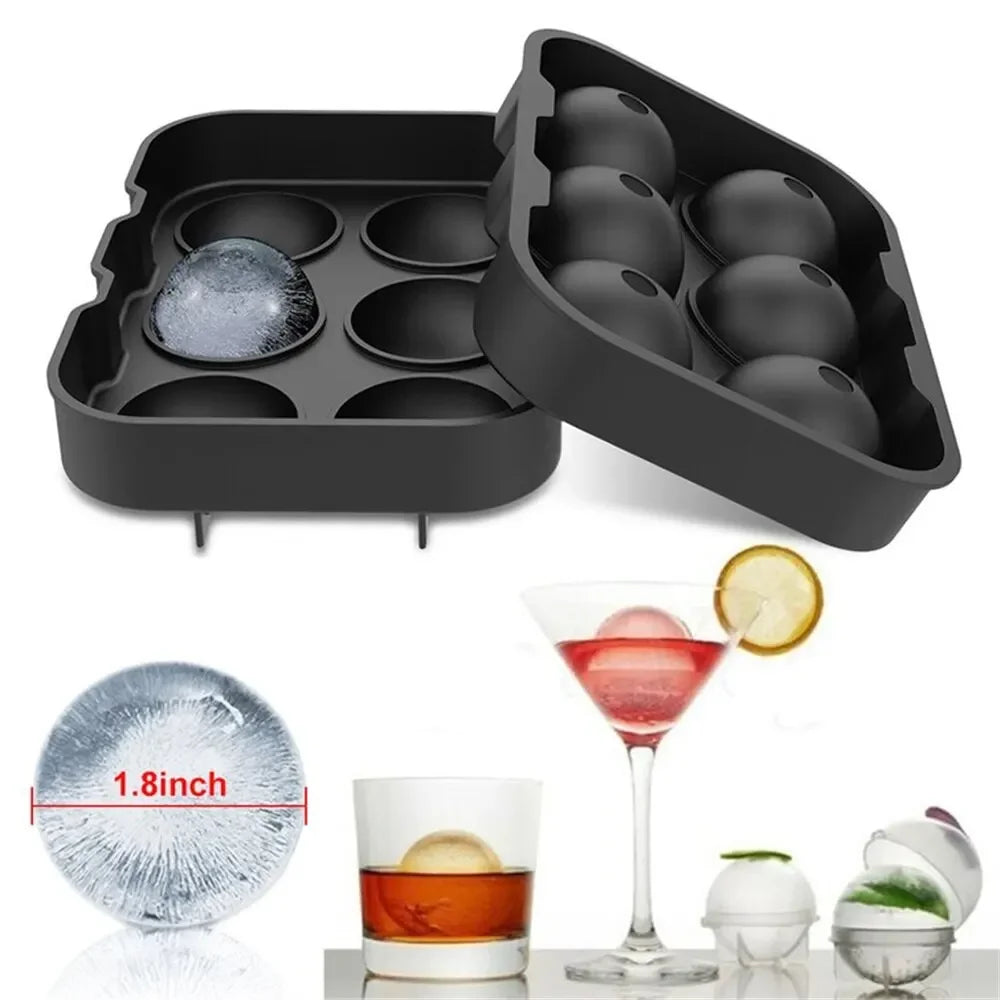 6 Grid Round Square Ice Cube Ball Large Ice Cube Maker For Whiskey Cocktails and Homemade Keep Drinks Chilled Ice Mold