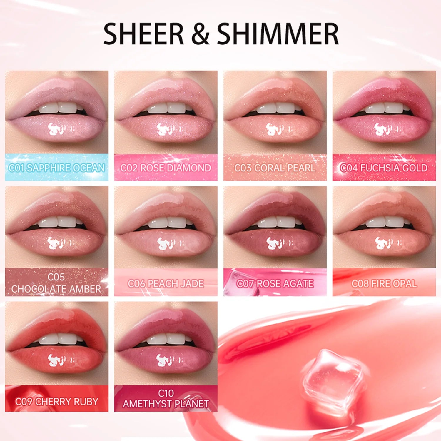 CATKIN Lip Essence Lipstick Lip Glaze Mirror Water Gloss Lip Gloss Moisturizing Glass Dudu Lip Lotion Lip Gloss 3.5g