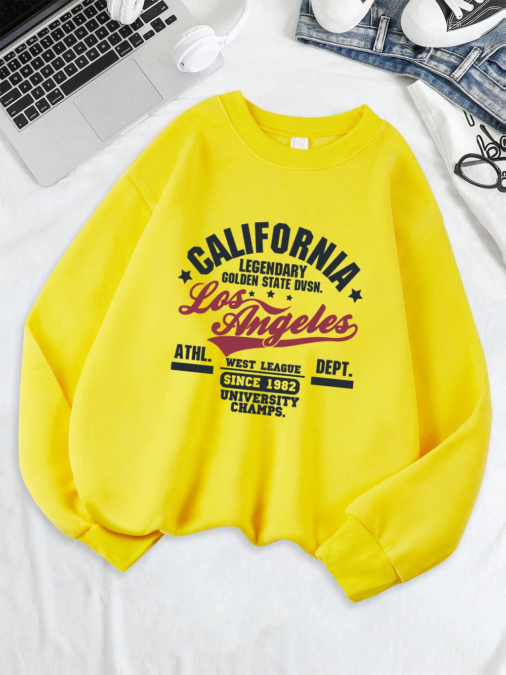 California Oakland Athletic Prints Sweatshirts Women Loose Comfortable Hoodies Fleece Warm Crewneck Tops Winter Sporty Clothes