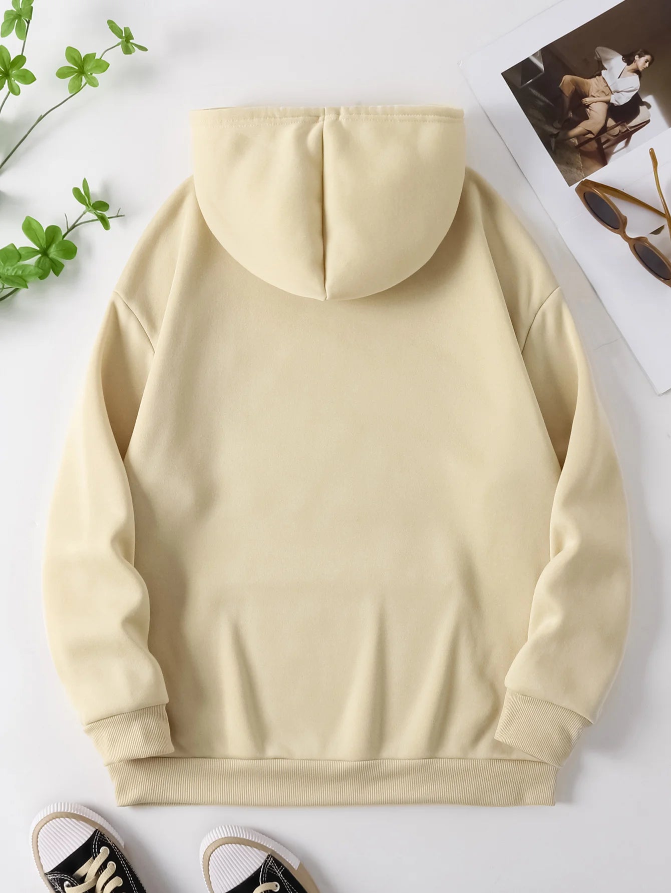 Creative Blue Bow Fresh Style Printed Hoodie for Women in Autumn and Winter 2025 Long Sleeved Hoodie for Women's Clothing