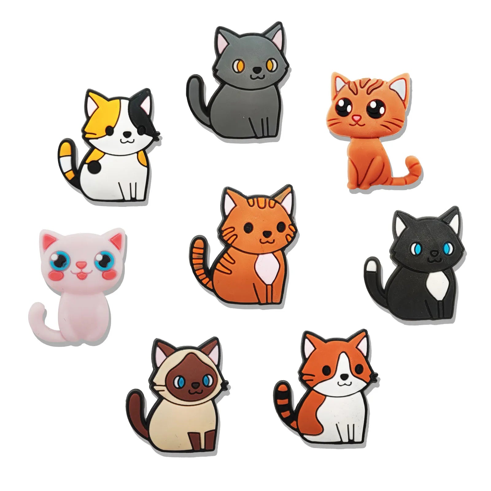 Shoe Charms For Crocs Shoe Decoration 8Pcs Cute Cat Premium Quality Popular Charms Accessories Great Gift For Teens Men Women