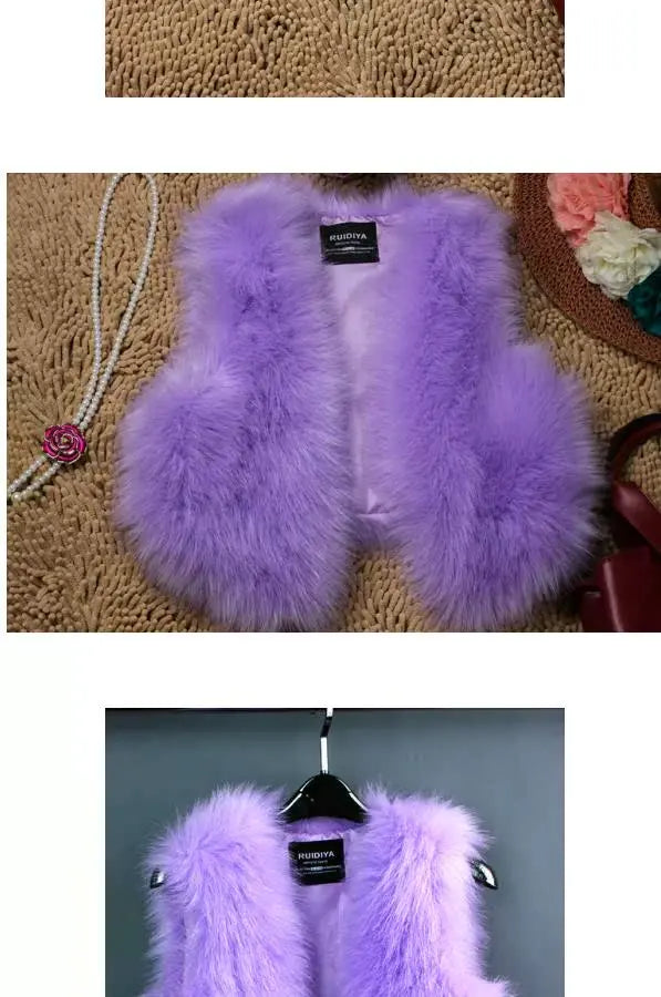 ort  Fur Vest Women's Autumn Winter Faion Slimming Belted Plu Jaet Korean Sle V-Ne No-Sve Commute Trend