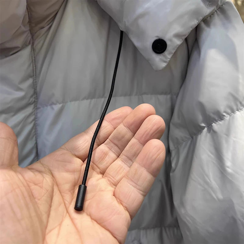 Winter Thick Long Hooded Down Jacket Female Solid Warm Outdoor Parkas Outwears Women White Duck Down Knee Length Down Jackets