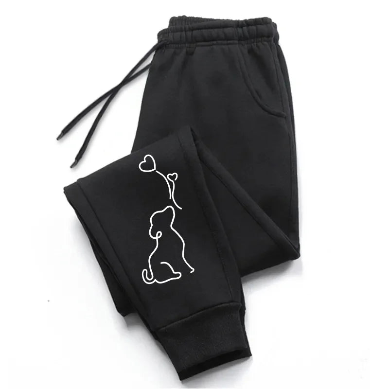 2025 Womens Sweatpants Cute Dog Printing Casual Pants Daily Outdoors  Sports Jogging Trousers Hot Sales Soft Woman Pants Street