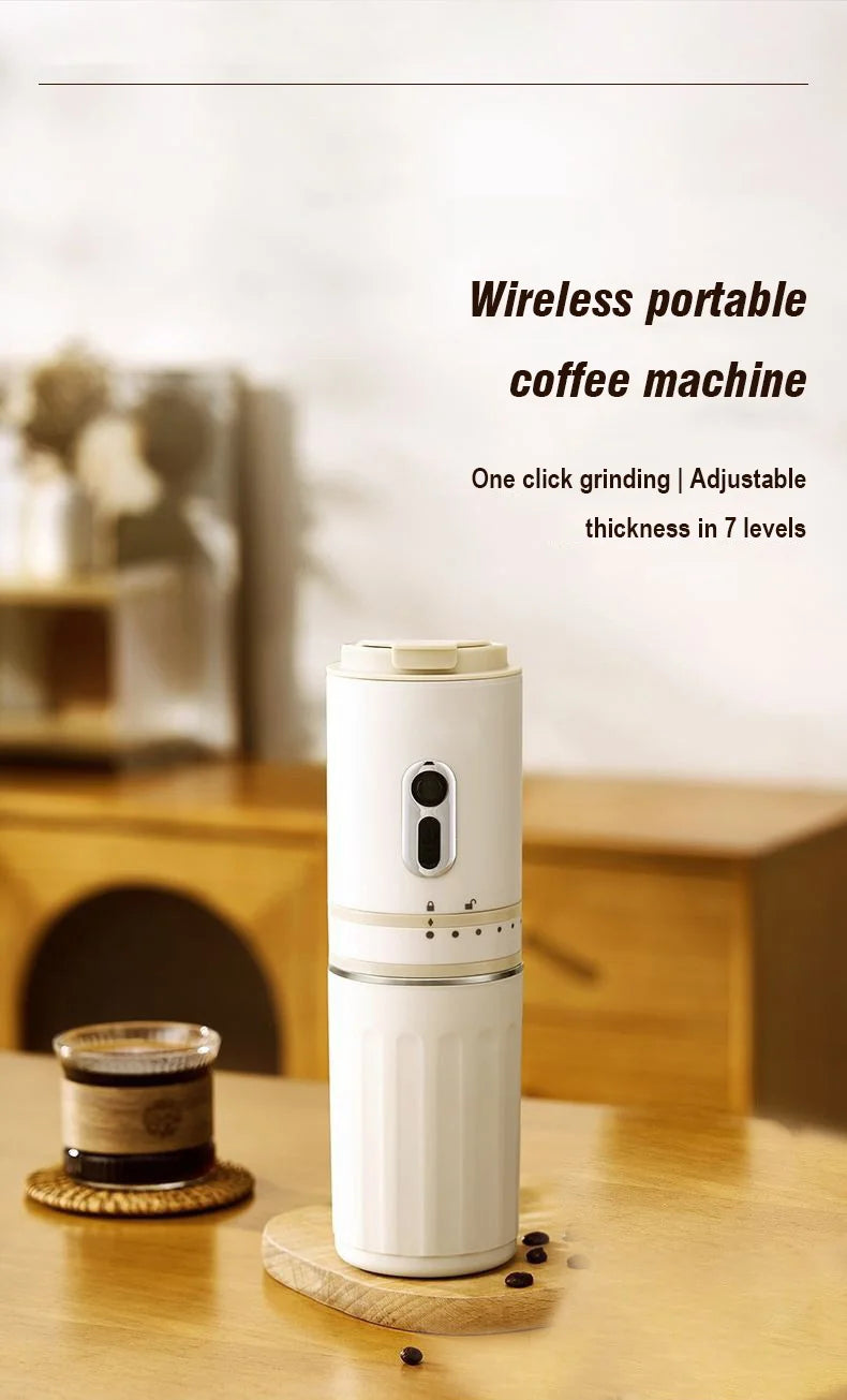 Portable Electric Capsule Grinding Coffee Maker Espresso Coffee Maker Travel and Car  Hand Punch Outdoor Portable Coffee