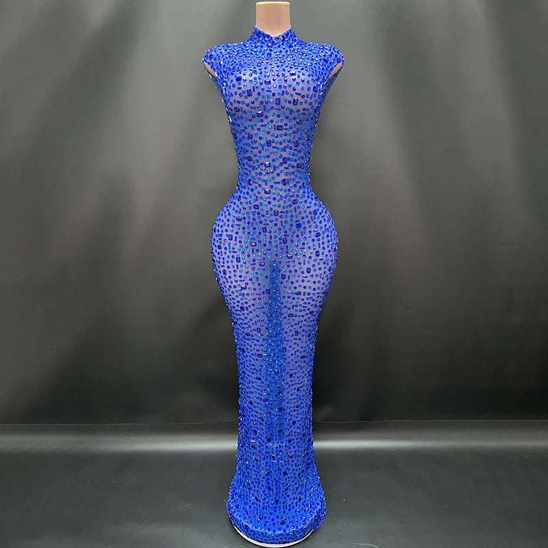 Elegant Rhinestone Party Dresses luxurious Celebration Birthday Dress Wedding Ball Sparkles Couture For Baby Shower Dress