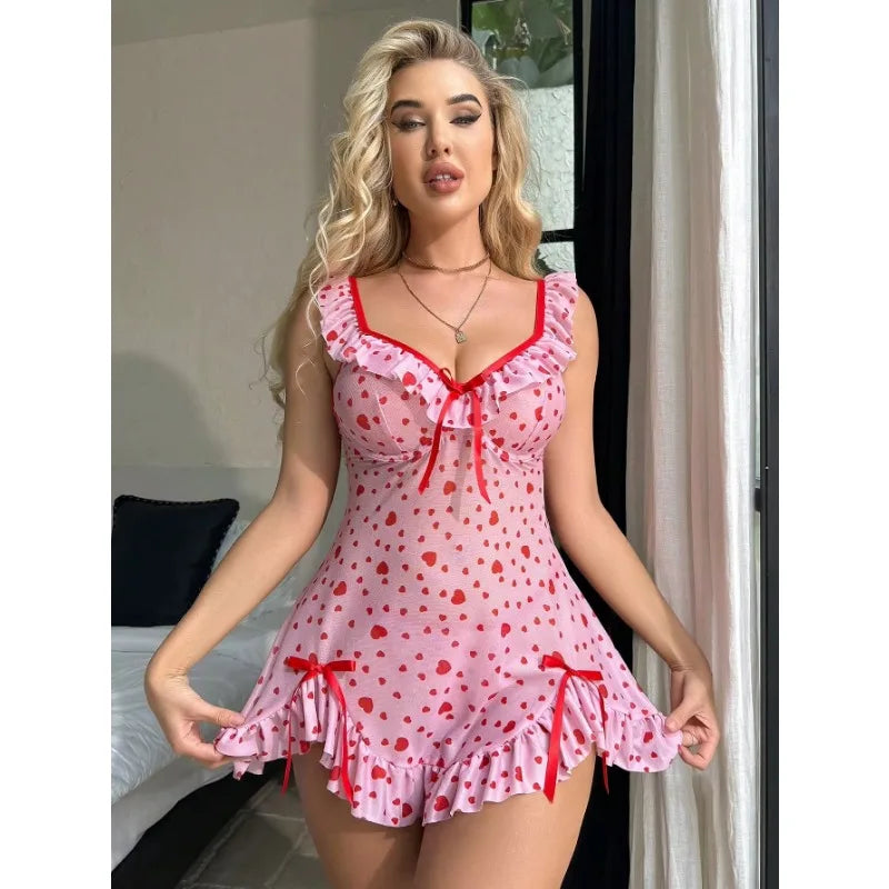 Women's Sexy Casual Homewear Small Floral Camisole Dress Summer Comfortable Skirt Y2k Dress Vestidos De Fiesta Bodycon Dresses
