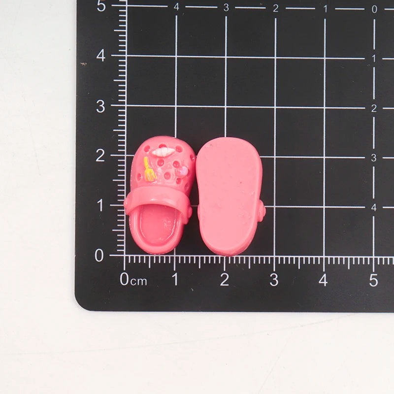 10/100Pcs Mini Crocs Realistic Slippers Resin Flatback Cabochon DIY Hair Bow Accessories Scrapbook Figurine Phone Decor Decor