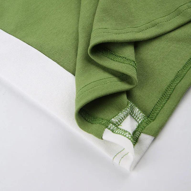 Sleeveless Knitted Crop Tops Green Sexy Basic Patchwork 2023 Summer Casual Cami Backless Y2k Vintage Tank Top Women