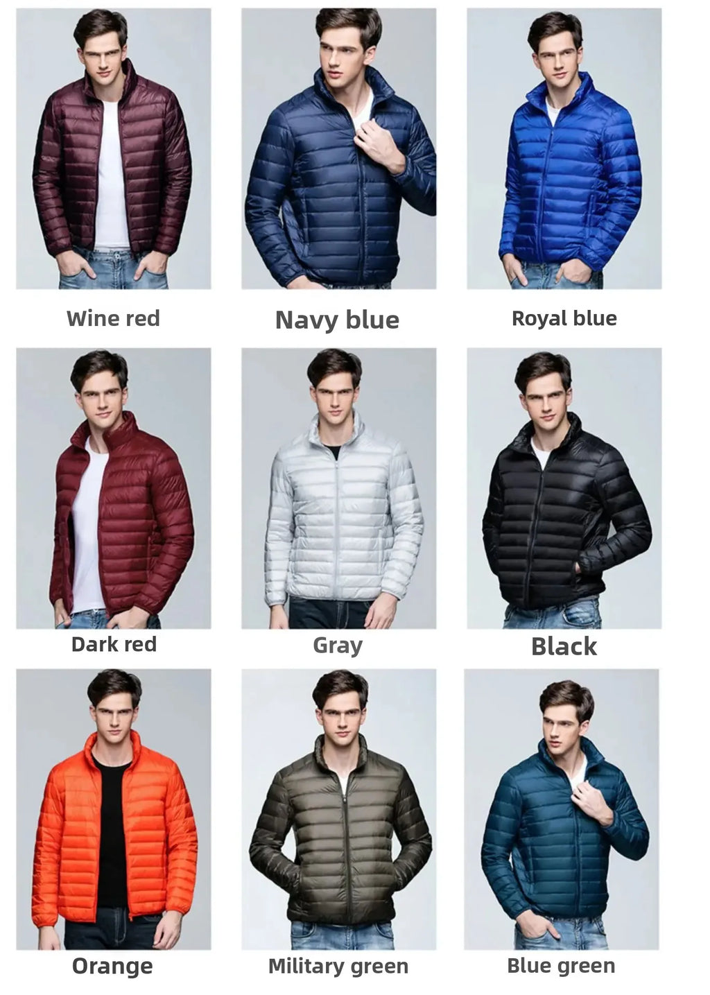 Autumn Winter New Style Men's Lightweight Hooded Cotton Jacket Warm Fashionable Short Casual Portable Stand Collar Cotton Coat