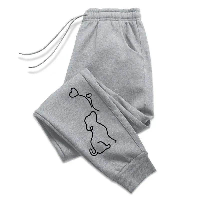 2025 Womens Sweatpants Cute Dog Printing Casual Pants Daily Outdoors  Sports Jogging Trousers Hot Sales Soft Woman Pants Street