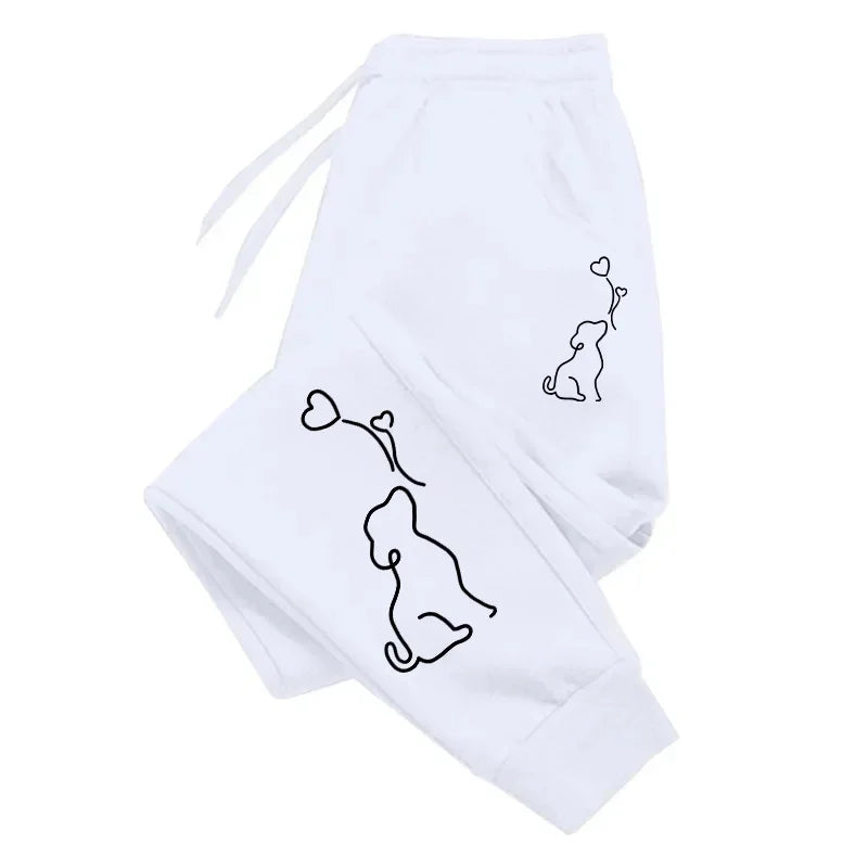 2025 Womens Sweatpants Cute Dog Printing Casual Pants Daily Outdoors  Sports Jogging Trousers Hot Sales Soft Woman Pants Street