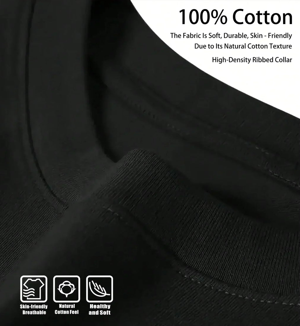 2025 Summer Three Days Grace One-X Paper Loose 100% Pure Cotton Printed T-shirt High Quality Street High Quality Men's Women's