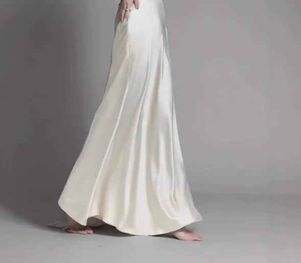 L2502 Chinese Style Long Skirts For Women Luxury Show Wears Party Skirts For Women Elegant Satin Skirt Office Lady Clothing