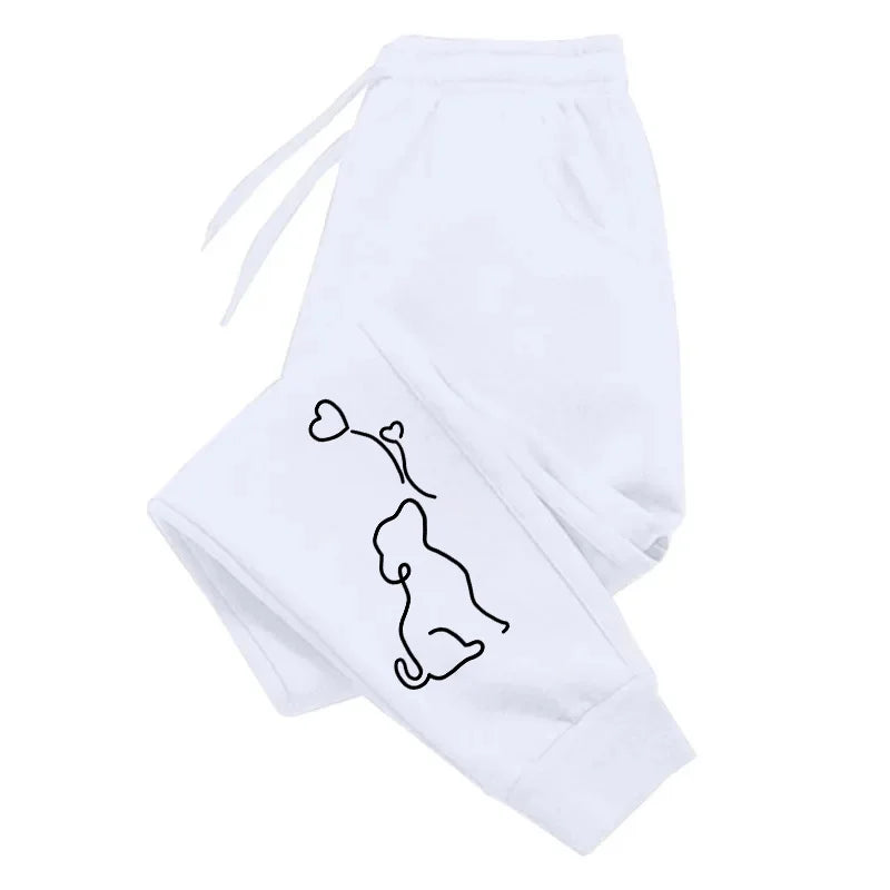 2025 Womens Sweatpants Cute Dog Printing Casual Pants Daily Outdoors  Sports Jogging Trousers Hot Sales Soft Woman Pants Street