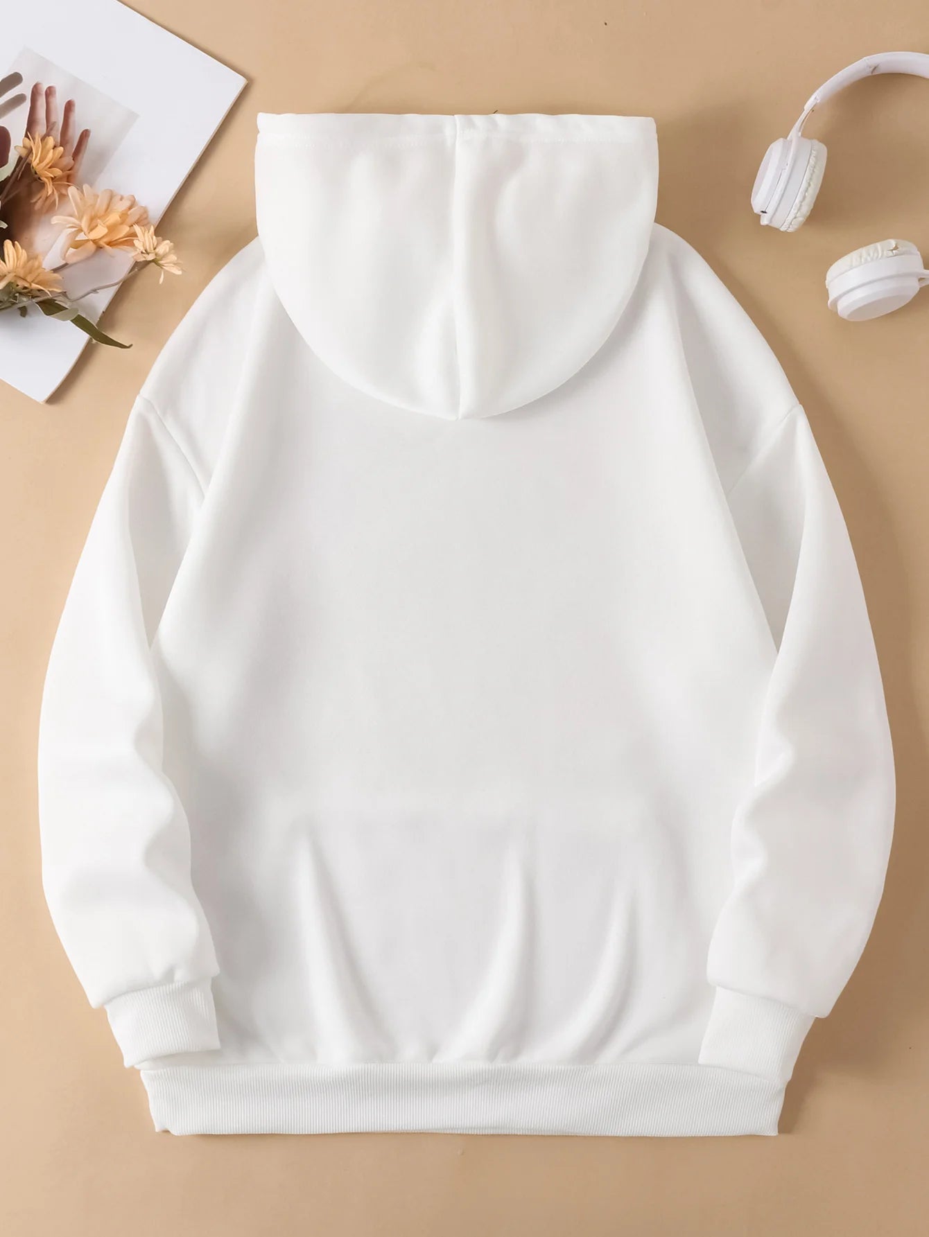 Creative Blue Bow Fresh Style Printed Hoodie for Women in Autumn and Winter 2025 Long Sleeved Hoodie for Women's Clothing