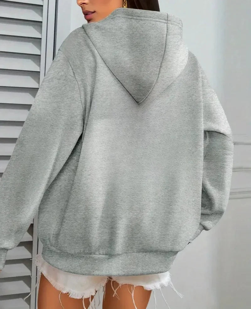 Fleece Women's Hello Ketty Hoodies Hoody Sweatshirt Cute Anime Character Pullover Autumn Winter Oversized Coats Sweats Casual