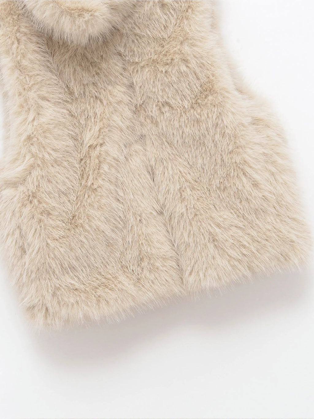 HH Women Elegant Solid Faux Fur Waistcoats Turtleneck Sleeveless Vest Coat Autumn Winter Fashion Hight Street Lady Outfit