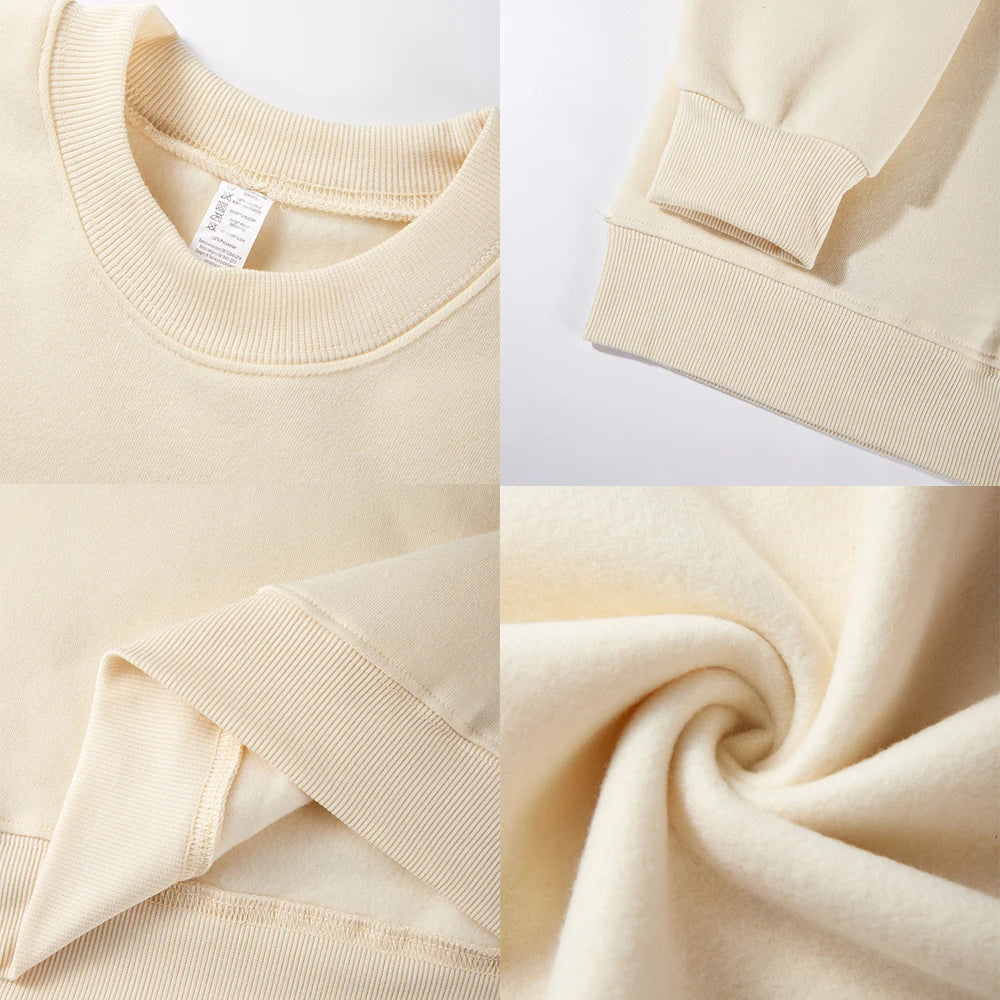 Merry Christmas Santa Claus Printed Sweatshirts Women Loose Casual Hoodies Fleece Warm Crewneck Pullover Winter Soft Clothes