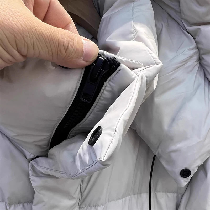 Winter Thick Long Hooded Down Jacket Female Solid Warm Outdoor Parkas Outwears Women White Duck Down Knee Length Down Jackets