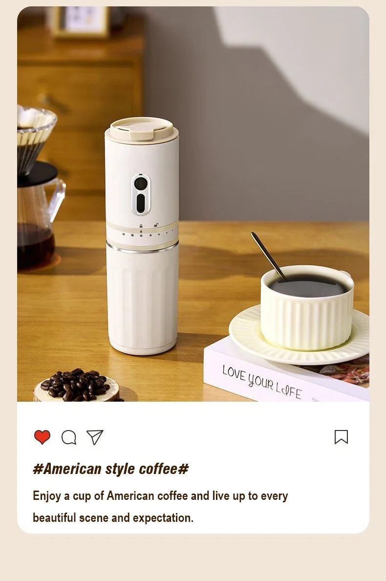 Portable Electric Capsule Grinding Coffee Maker Espresso Coffee Maker Travel and Car  Hand Punch Outdoor Portable Coffee