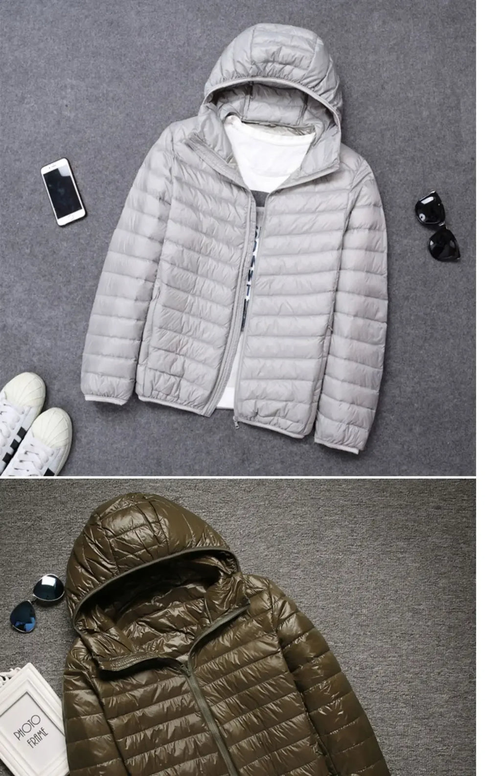 Autumn Winter New Style Men's Lightweight Hooded Cotton Jacket Warm Fashionable Short Casual Portable Stand Collar Cotton Coat