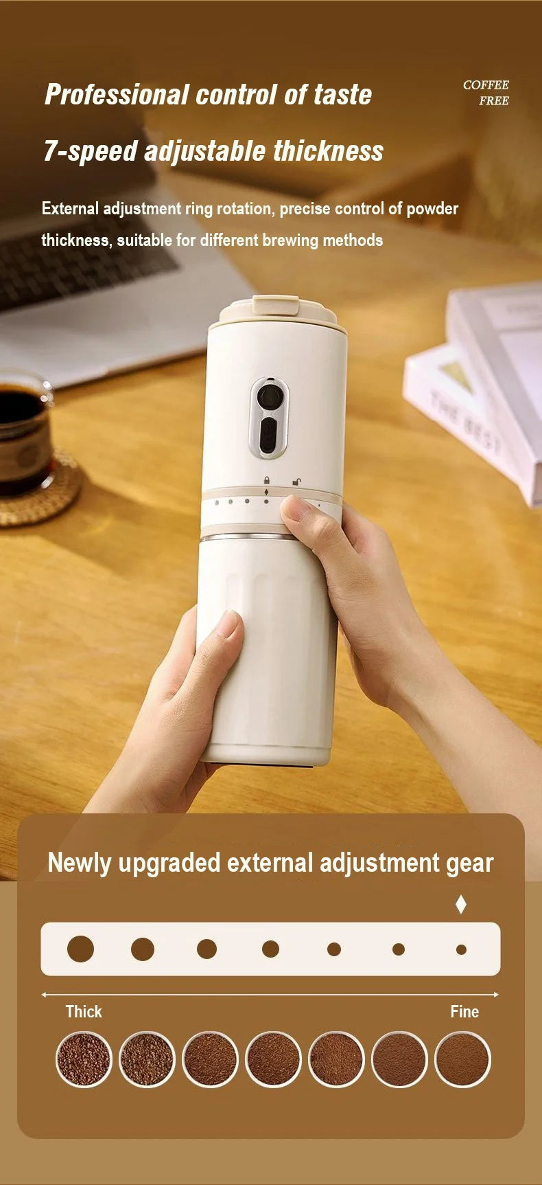 Portable Electric Capsule Grinding Coffee Maker Espresso Coffee Maker Travel and Car  Hand Punch Outdoor Portable Coffee