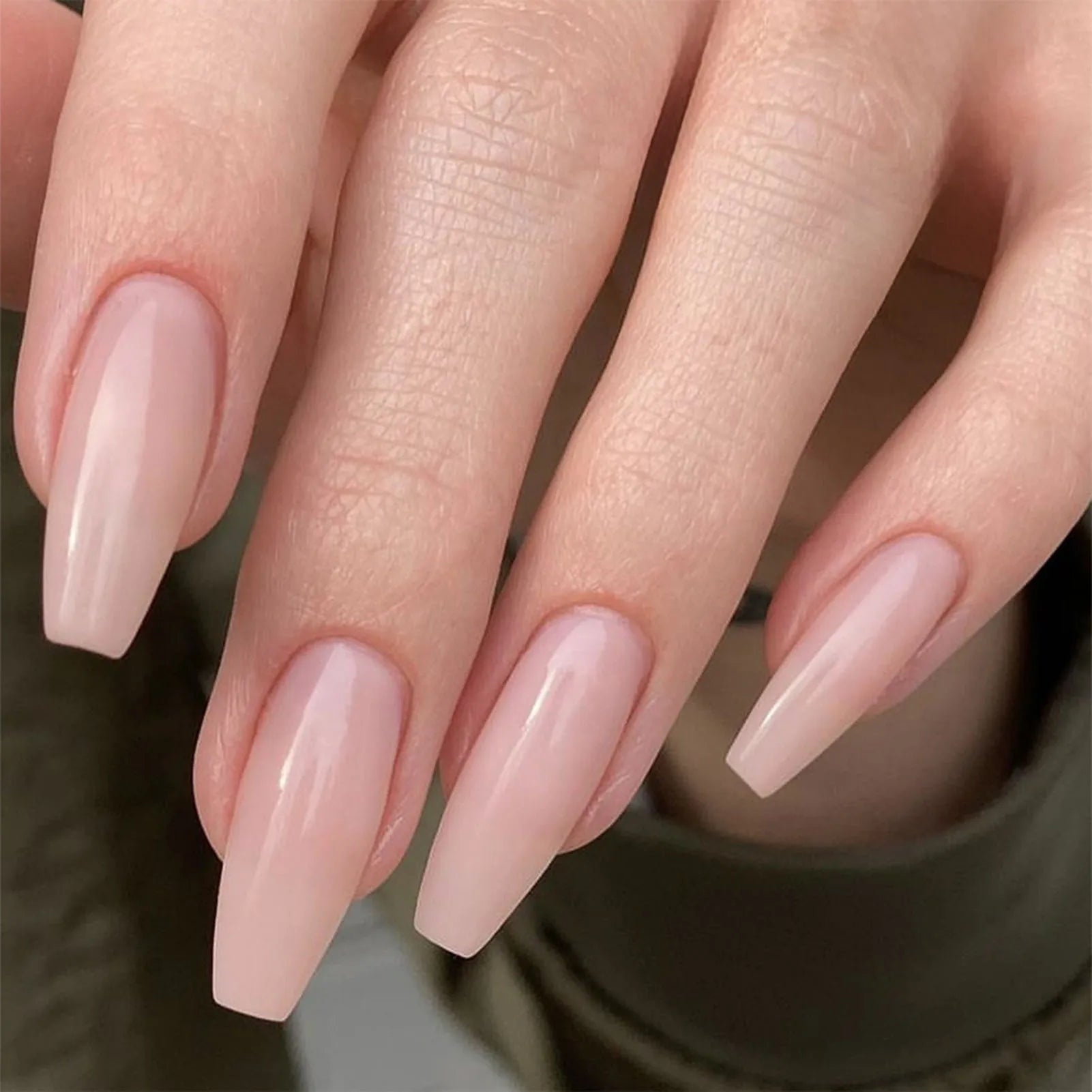 24PCS stiletto false nail tips Mid-length Gradients press on nails wearable full cover fashion false fingernails patch for girls