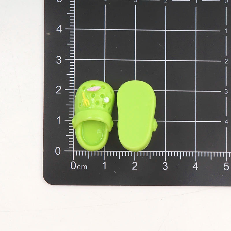 10/100Pcs Mini Crocs Realistic Slippers Resin Flatback Cabochon DIY Hair Bow Accessories Scrapbook Figurine Phone Decor Decor