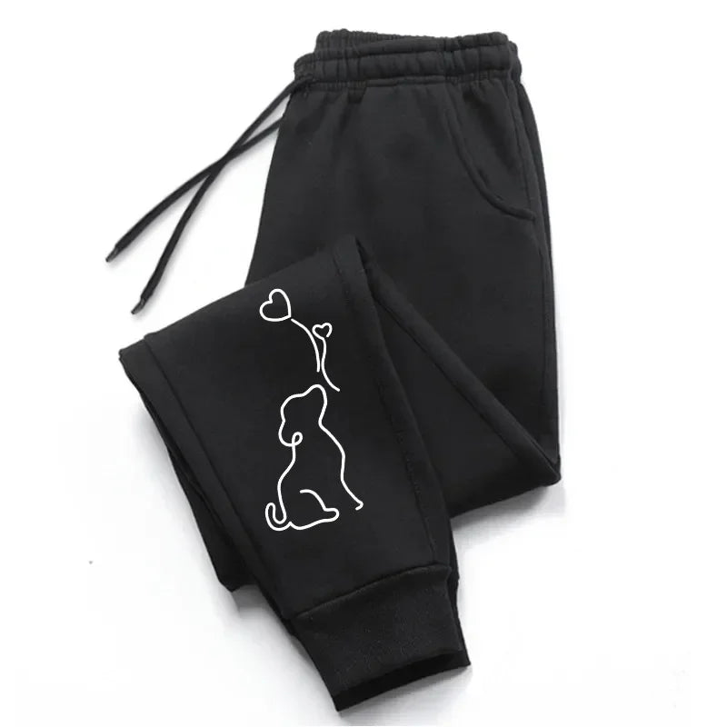 2025 Womens Sweatpants Cute Dog Printing Casual Pants Daily Outdoors  Sports Jogging Trousers Hot Sales Soft Woman Pants Street
