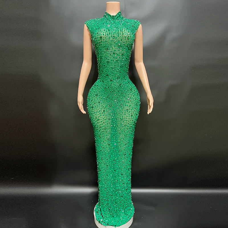 Elegant Rhinestone Party Dresses luxurious Celebration Birthday Dress Wedding Ball Sparkles Couture For Baby Shower Dress